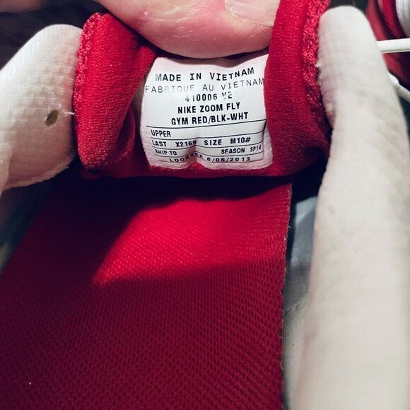 RARE Nike Air Zoom Fly SP Gym Red Black White LookSee Sample Beaverton 10 US 44 - Picture 8 of 13